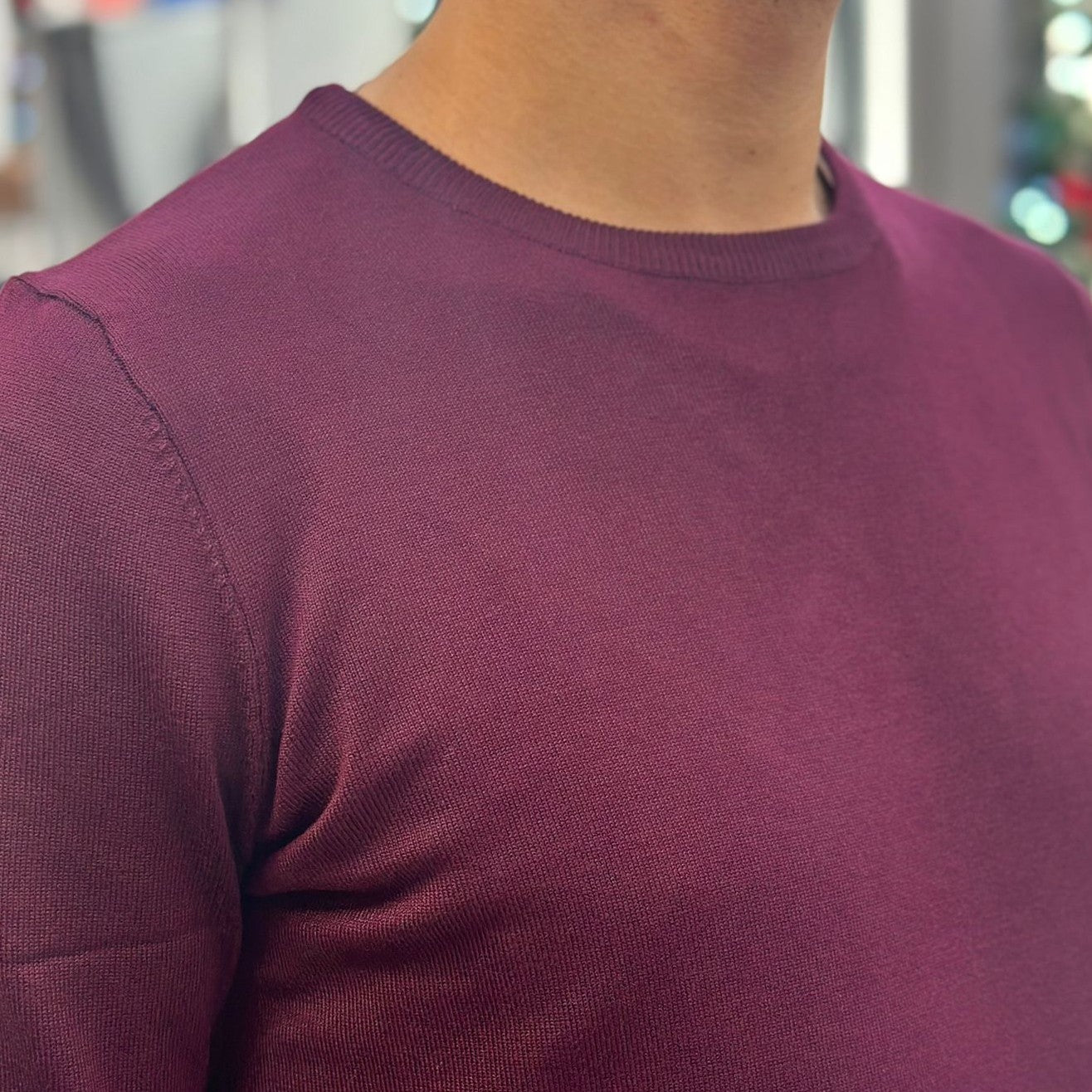 MAGLIA GIROCOLLO UGF 3107 BORDEAUX